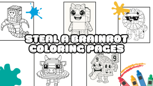 Steal a Brainrot Coloring Pages
