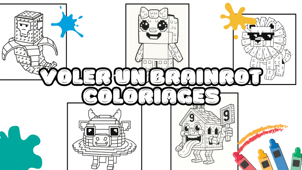 Voler un Brainrot Coloriages