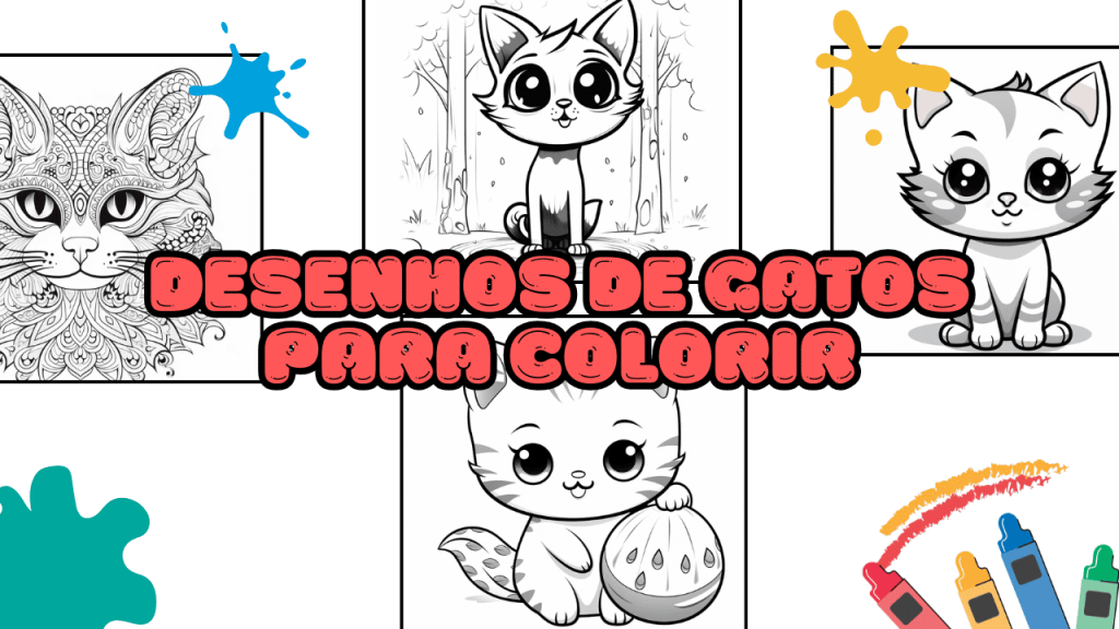 Desenhos de gatos para colorir