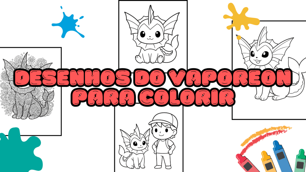 Desenhos do Vaporeon para Colorir
