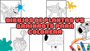 Dibujos de Plantas vs Brainrots para Colorear