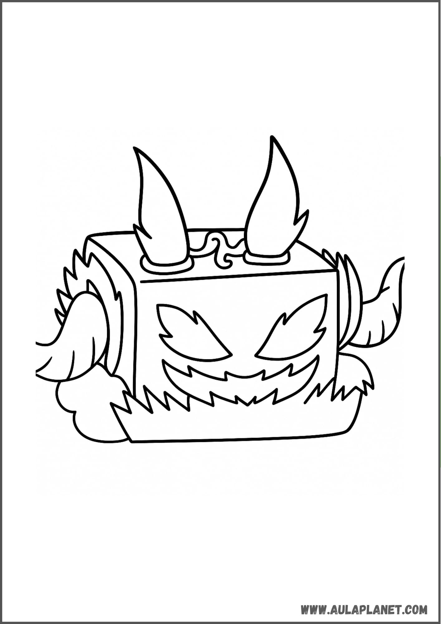 Disegni di Blox Fruits da Colorare – Frutto Dragon