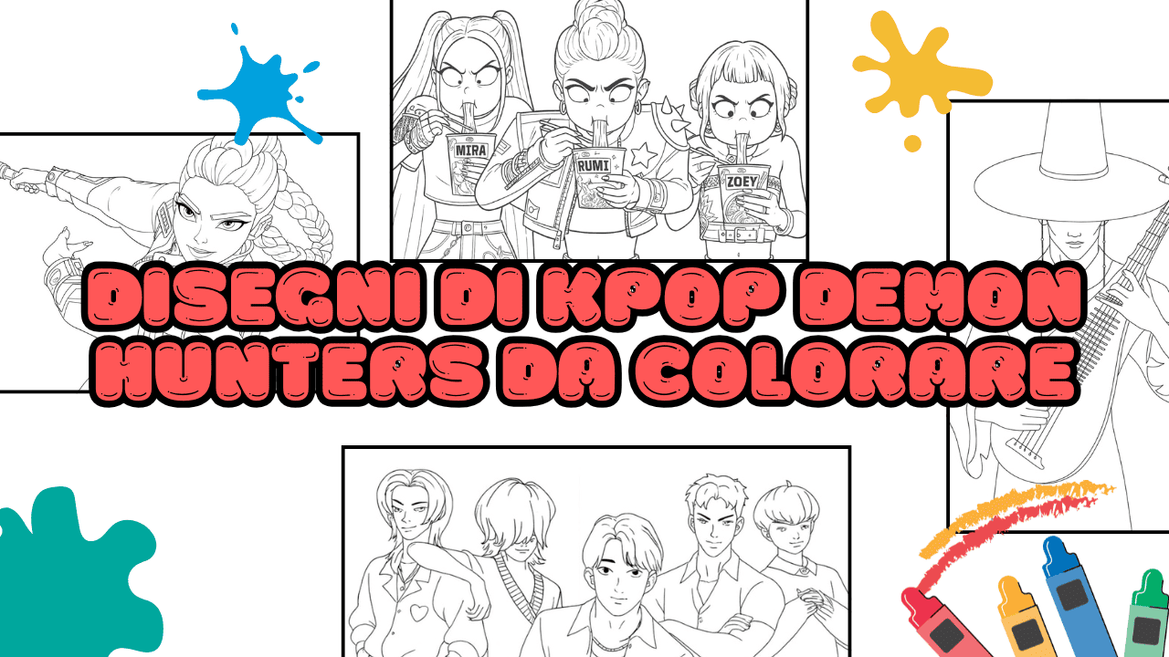 rumi kpop demon hunters da colorare