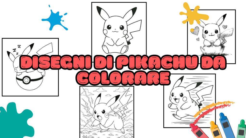Disegni di Pikachu da Colorare