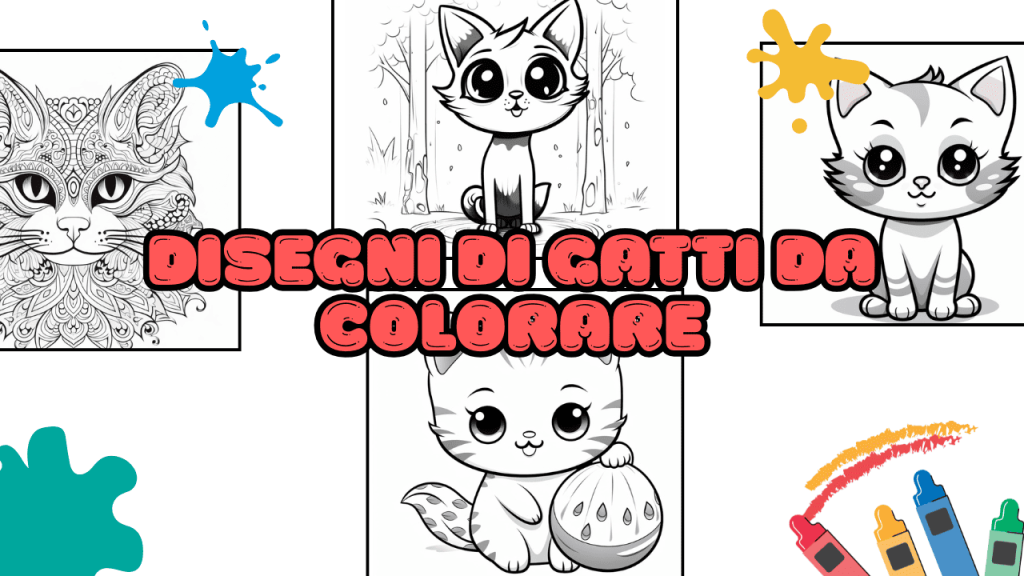 Disegni di gatti da colorare