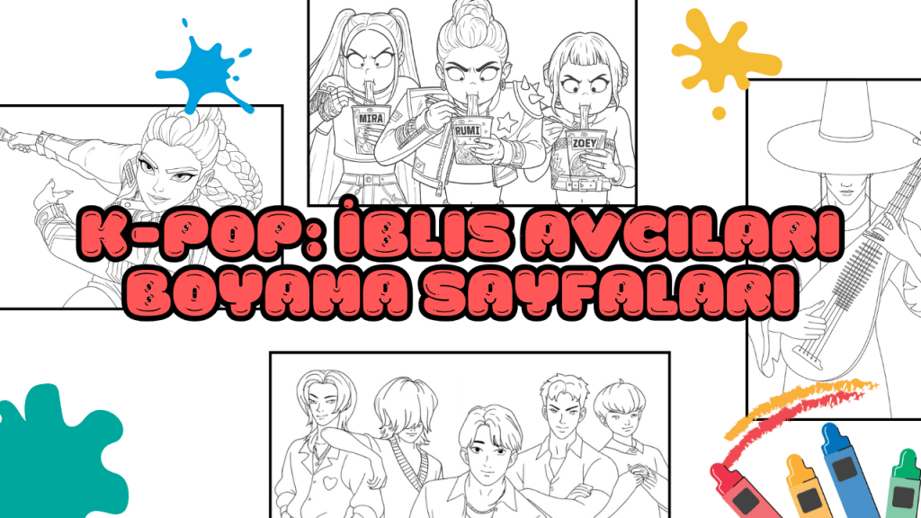 K-Pop İblis Avcıları Boyama Sayfaları