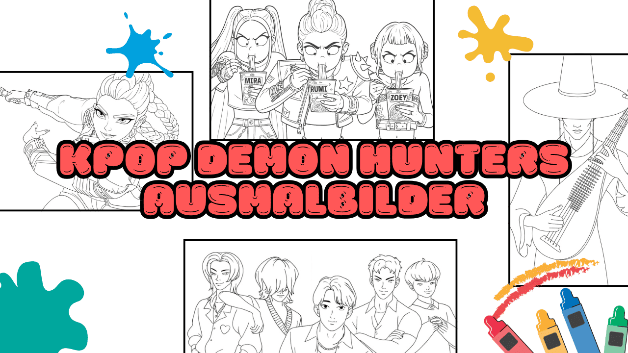drawing kpop demon hunters ausmalbilder