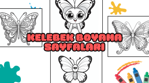 Kelebek boyama sayfaları