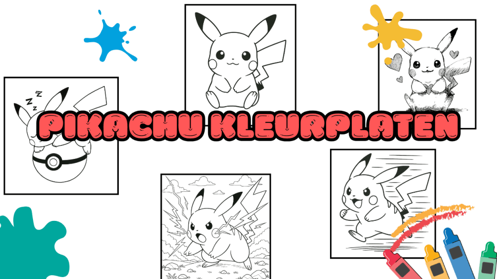 Pikachu Kleurplaten