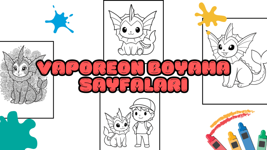Vaporeon Boyama Sayfaları