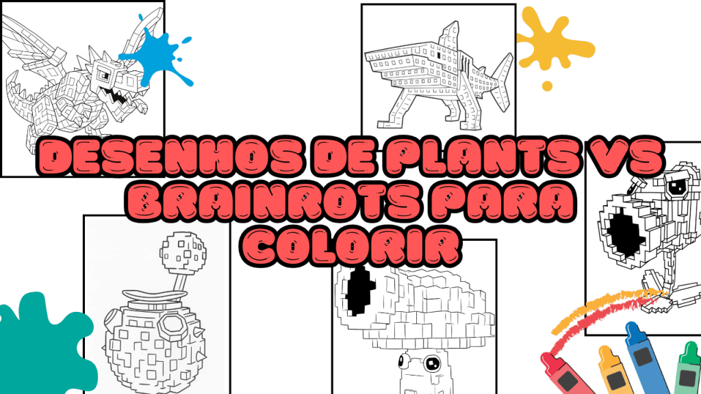 Desenhos de Plants vs Brainrots para Colorir
