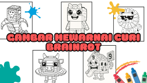 Gambar Mewarnai Curi Brainrot