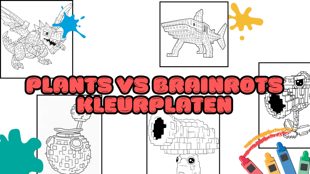 Plants vs Brainrots Kleurplaten