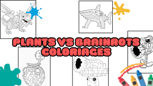 Plants vs Brainrots coloriages