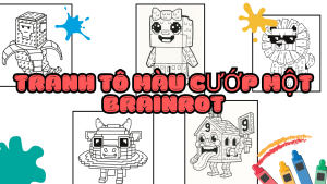 Tranh tô màu Cướp một Brainrot