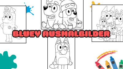 Bluey Ausmalbilder - Kostenlos herunterladen und ausdrucken
