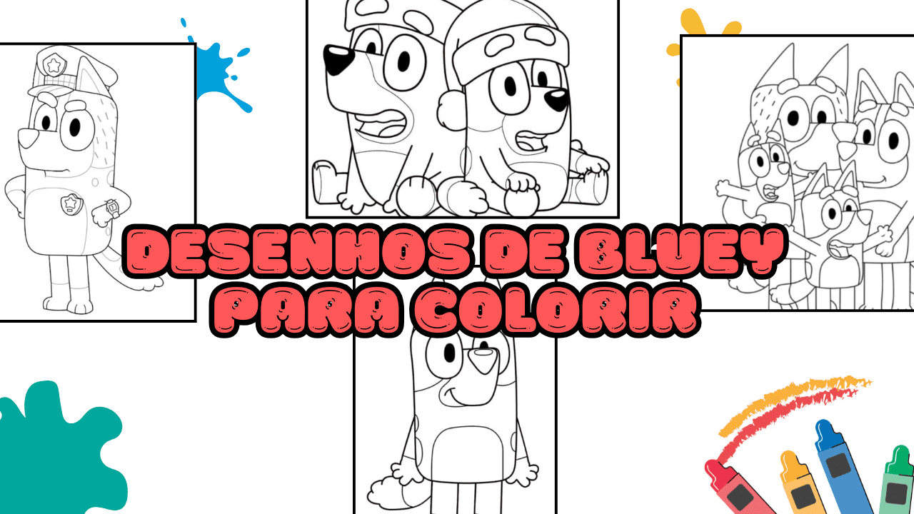 Desenhos de Bluey para Colorir – Baixe e Imprima Grátis