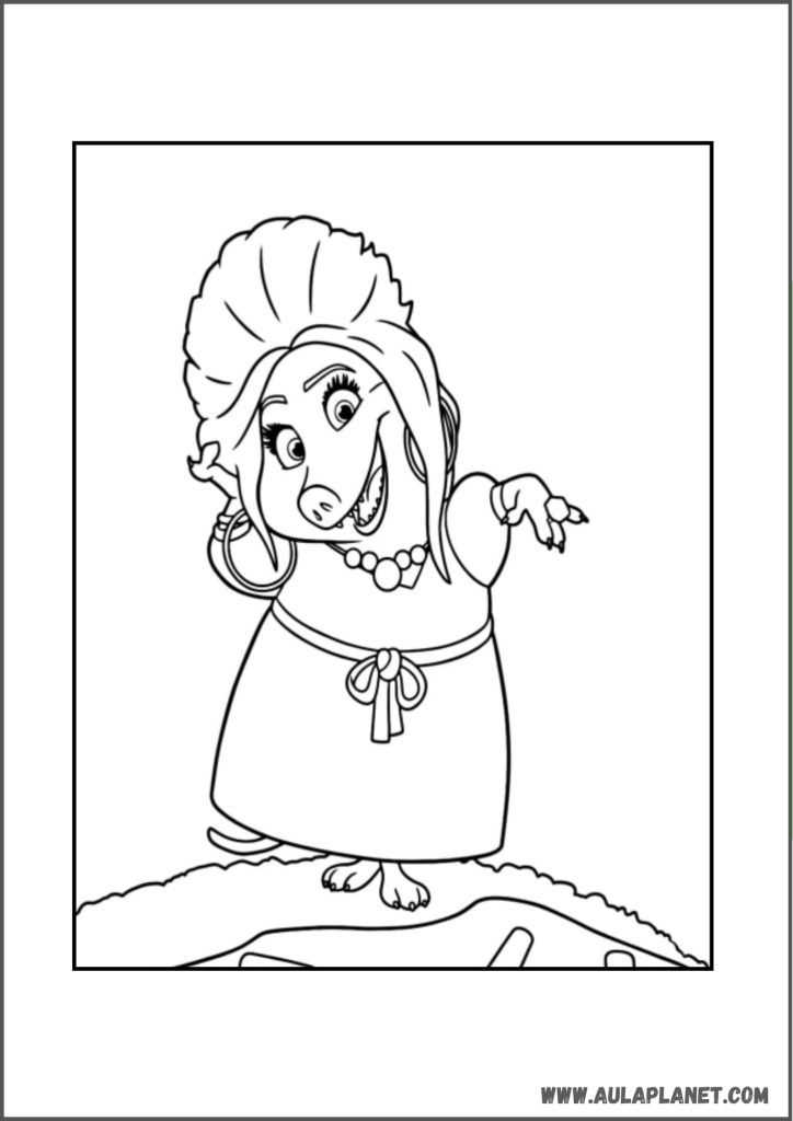 Gambar mewarnai Zootopia 2 – Frubelina Fru Fru