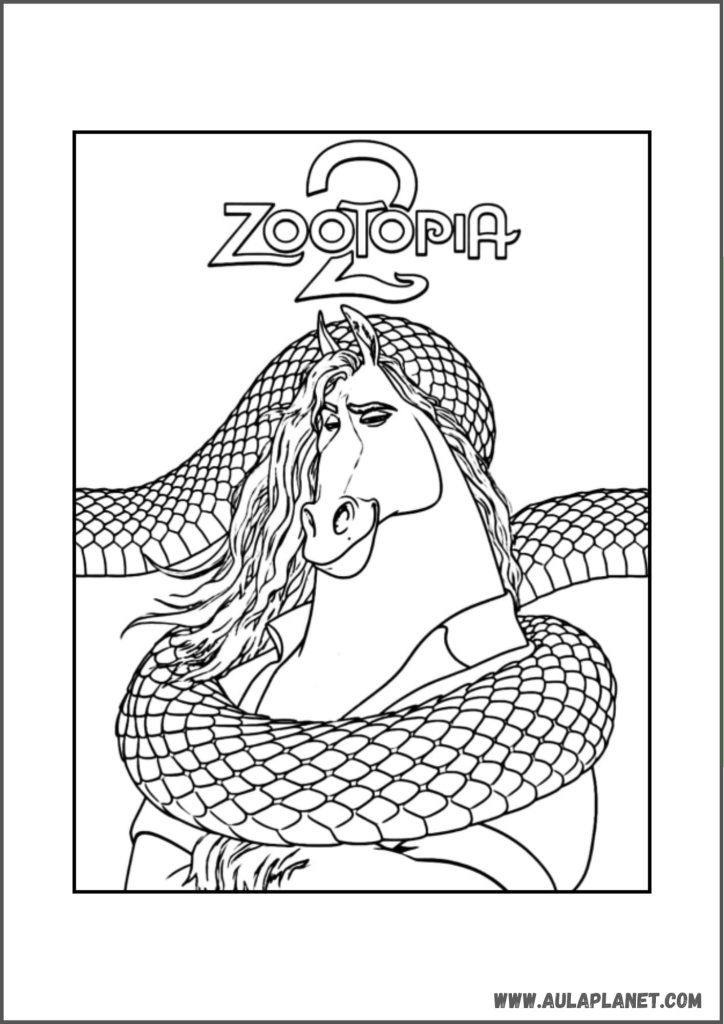 Gambar mewarnai Zootopia 2 – Mayor Brian Winddancer