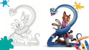 Gambar Mewarnai Zootopia 2