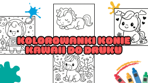 Kolorowanki konie kawaii do druku