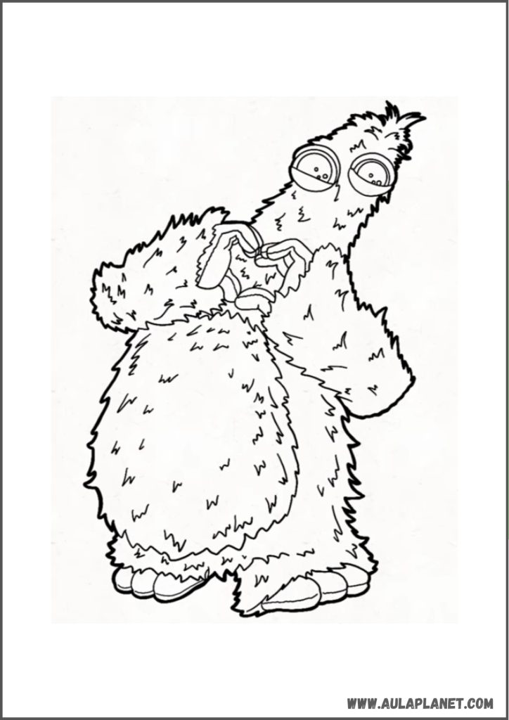 Chum Chompkins Poppy Playtime Capítulo 5 Desenho para Colorir (Versão 1)