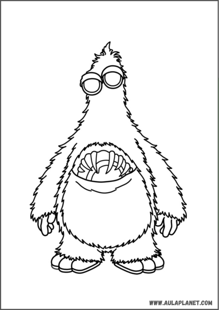 Chum Chompkins Poppy Playtime Capítulo 5 Desenho para Colorir (Versão 2)