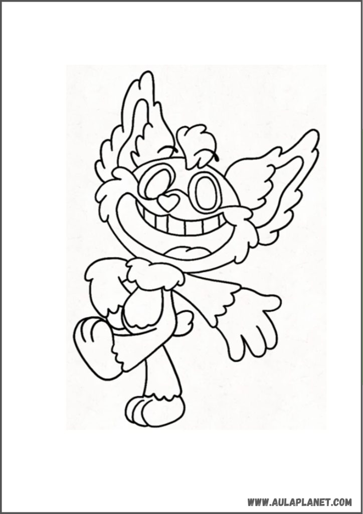 Huggy Giblet Poppy Playtime Capítulo 5 Desenho para Colorir