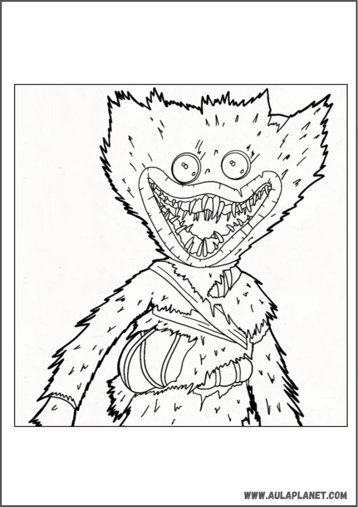 Huggy Wuggy Poppy Playtime Capítulo 5 Desenho para Colorir