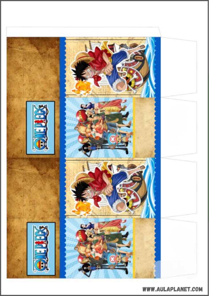 Luffy i jego przyjaciele – Papierowe Pudełko do Druku