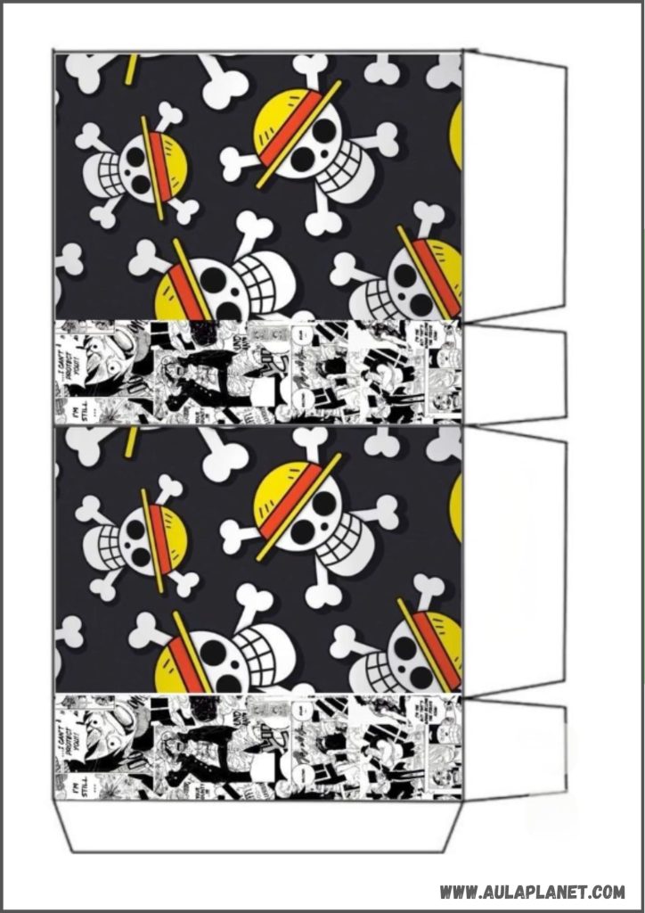 Czaszka One Piece – Papierowe Pudełko do Druku