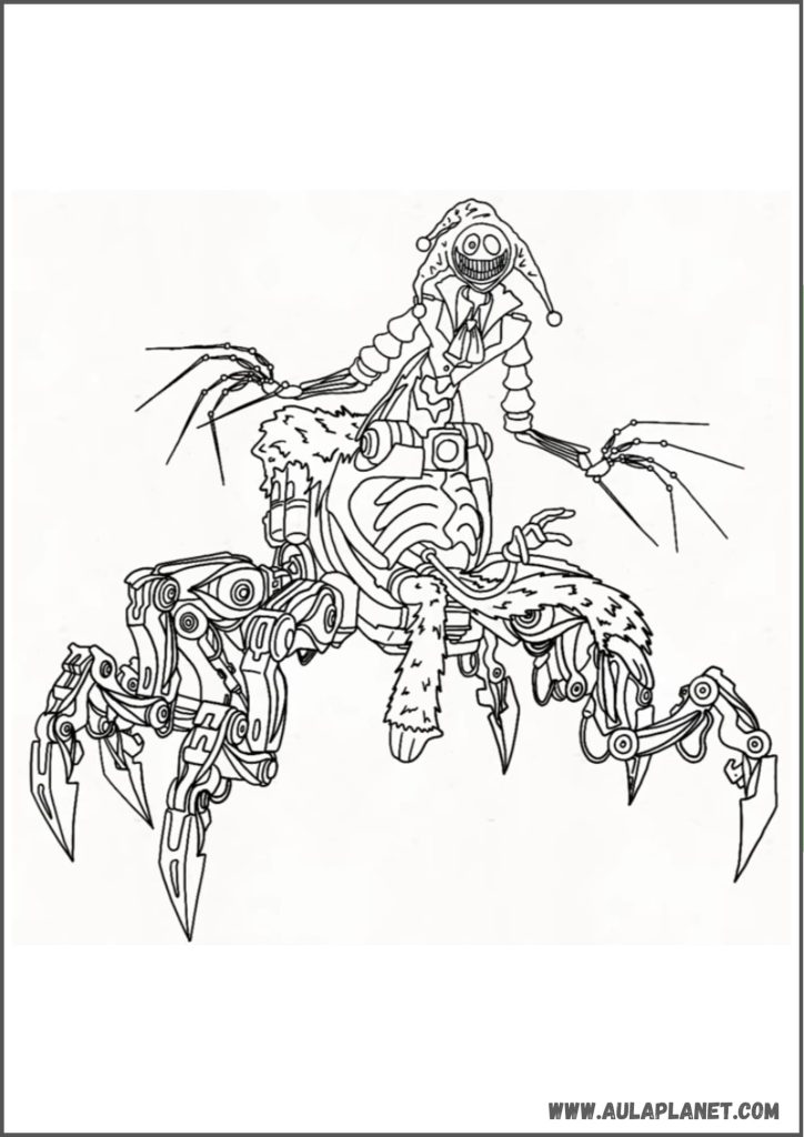 Prototype 1006 Poppy Playtime Capítulo 5 Desenho para Colorir (Versão 2)