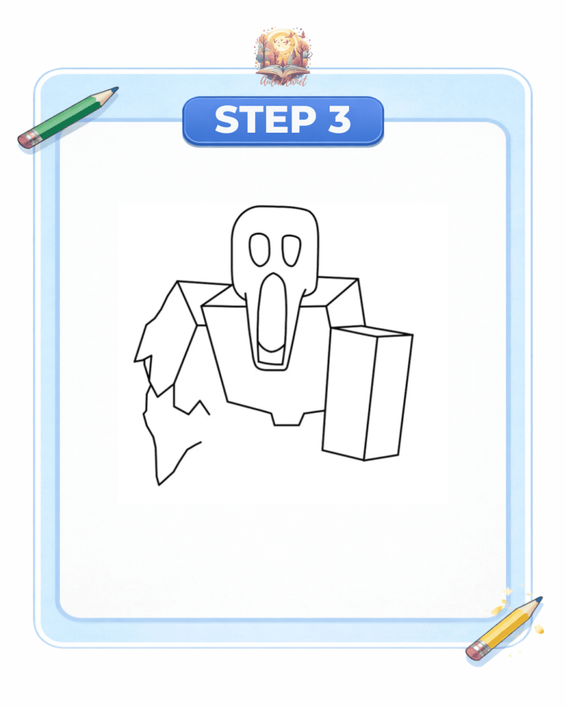 how to draw screamer john doe step 3 arms deformed drawing