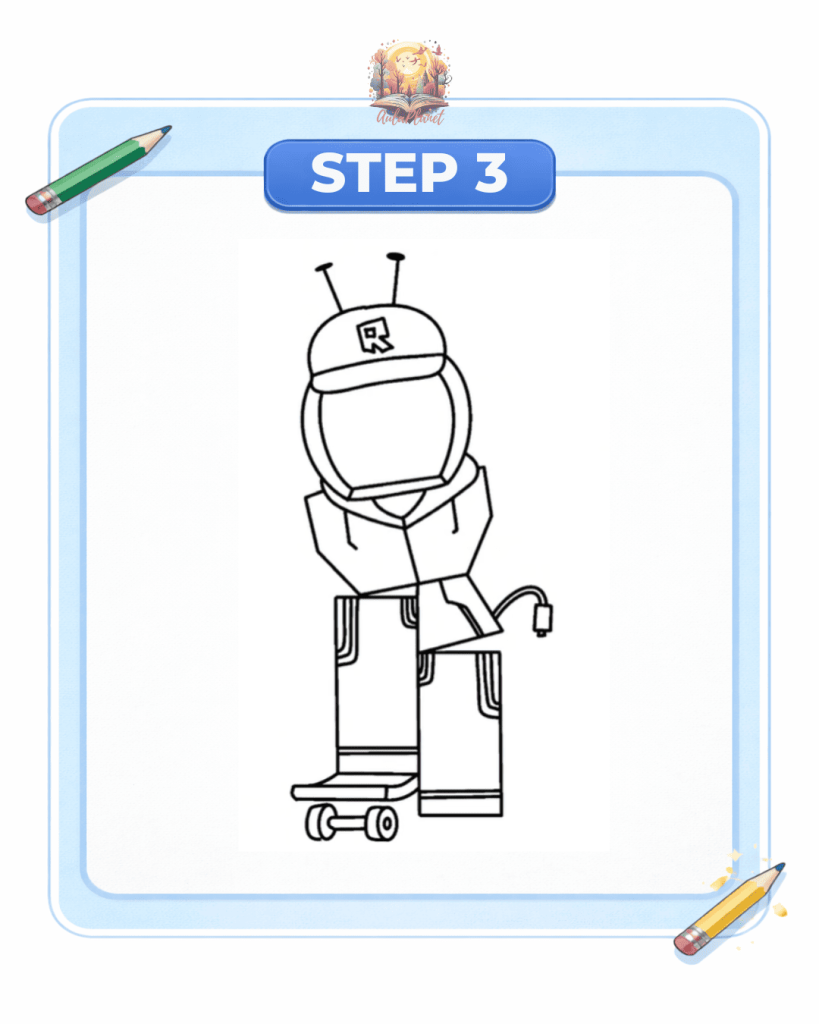 how to draw veeronica step 3 legs and skateboard character forsaken