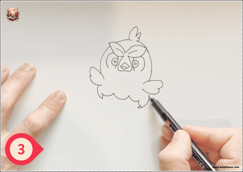 browt nasıl çizilir adım 3 gövde ve kanatlar çizimi