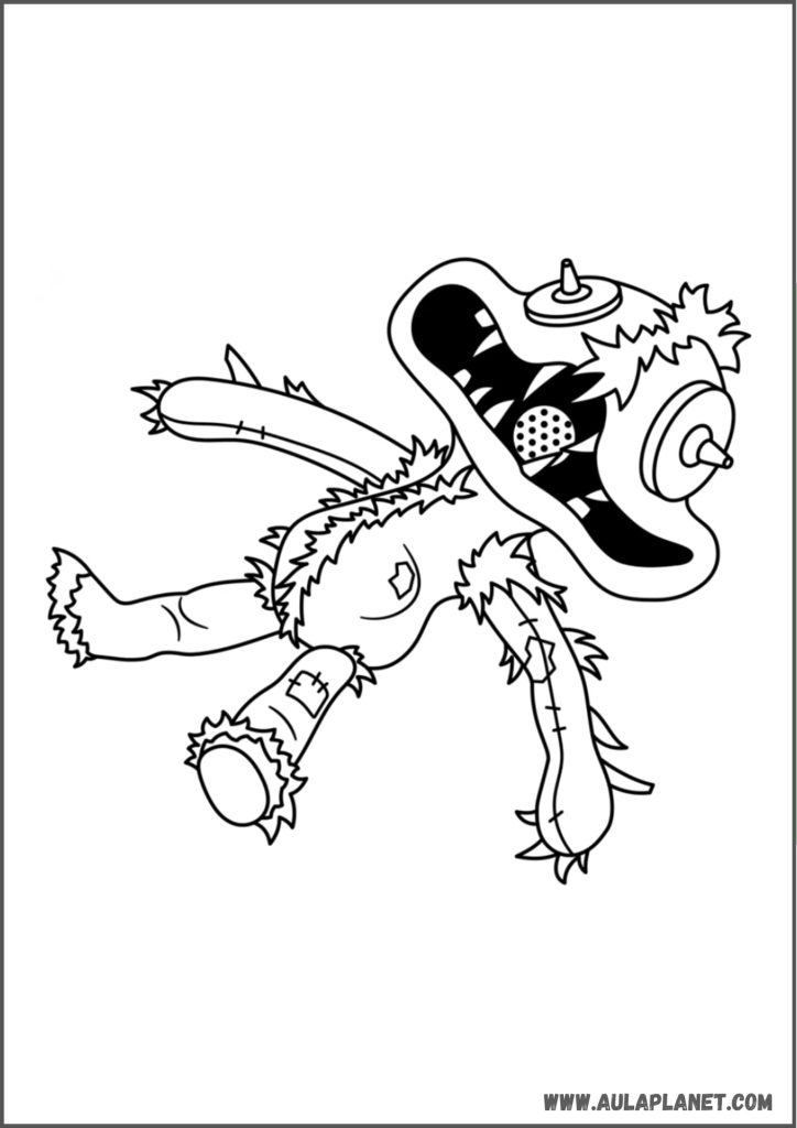 Experimento de Pelúcia Sem Nome Poppy Playtime Capítulo 5 Desenho para Colorir