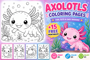 Axolotl Coloring Pages