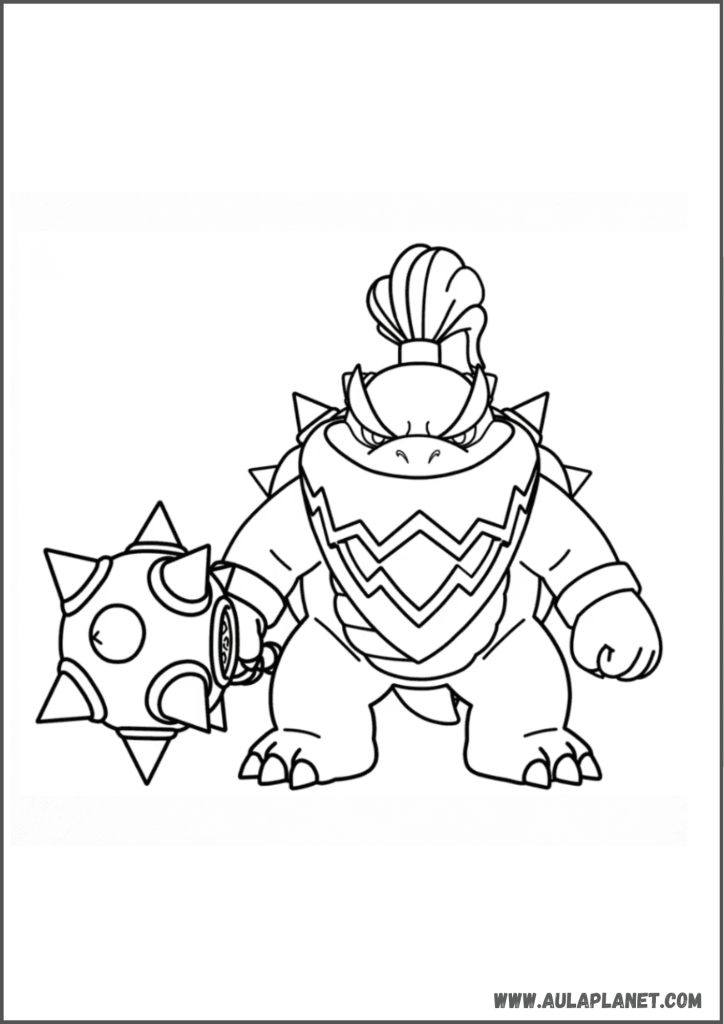 bowser jr untuk diwarnai the super mario galaxy movie