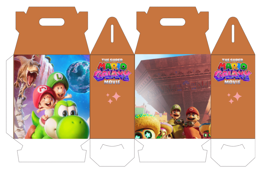 Mario and Luigi Papercraft Box | Super Mario Galaxy The Movie