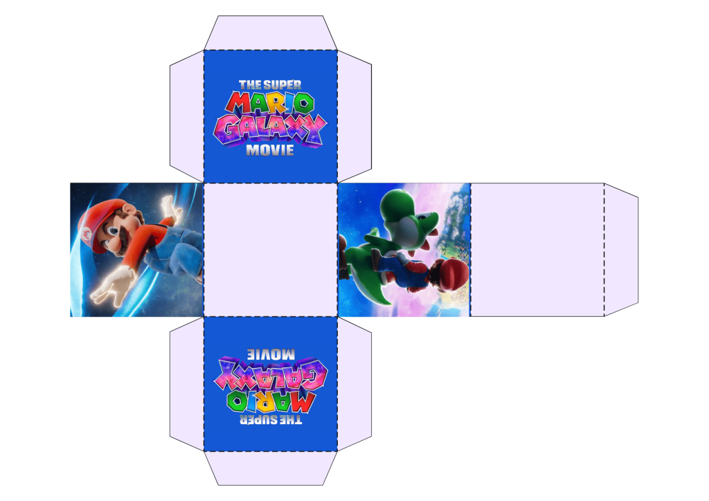 Mario and Yoshi Papercraft Box | Super Mario Galaxy The Movie