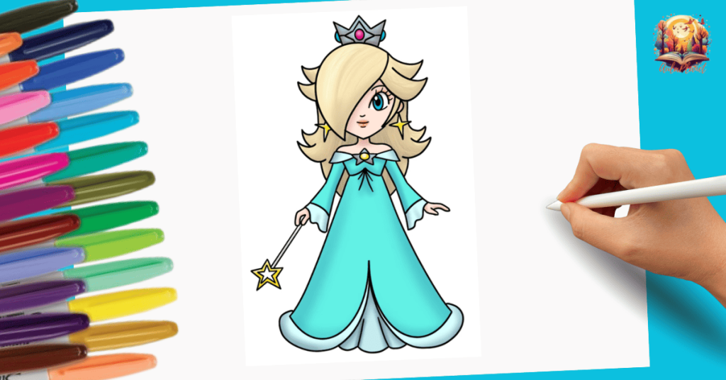 Cómo Dibujar a Estela (Rosalina) Paso a Paso Super Mario Galaxy La Película