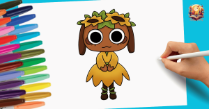 How to Draw Sunflower Patch Bassie Step by Step | Dandy’s World