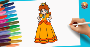 How to Draw Princess Daisy Step by Step | The Super Mario Galaxy: The Movie