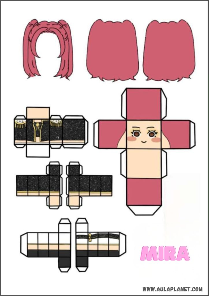 Mira K-Pop Demon Hunters papercraft printable free template