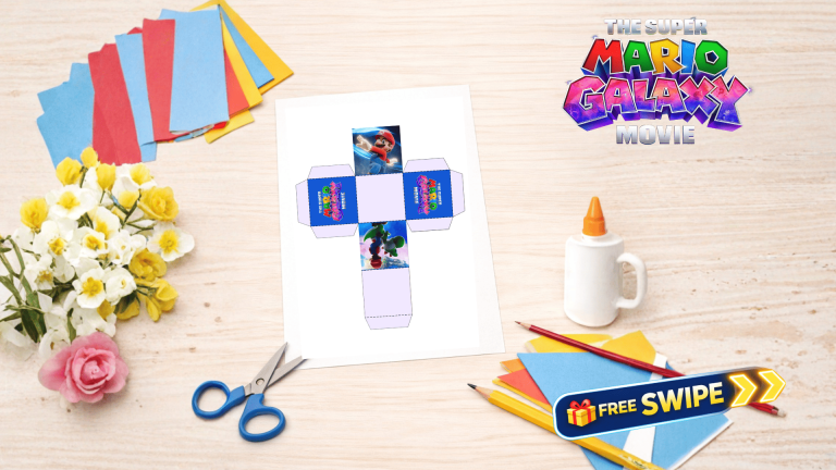 Recortables de Super Mario Galaxy: La Película para Imprimir (Papercraft Gratis)