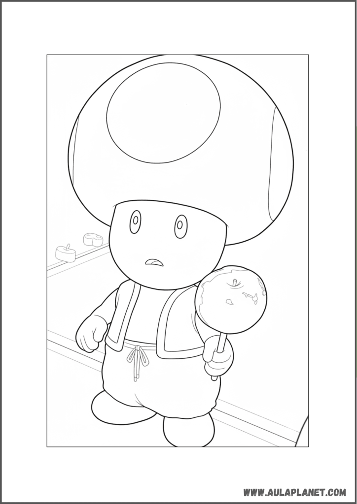 toad untuk diwarnai film mario