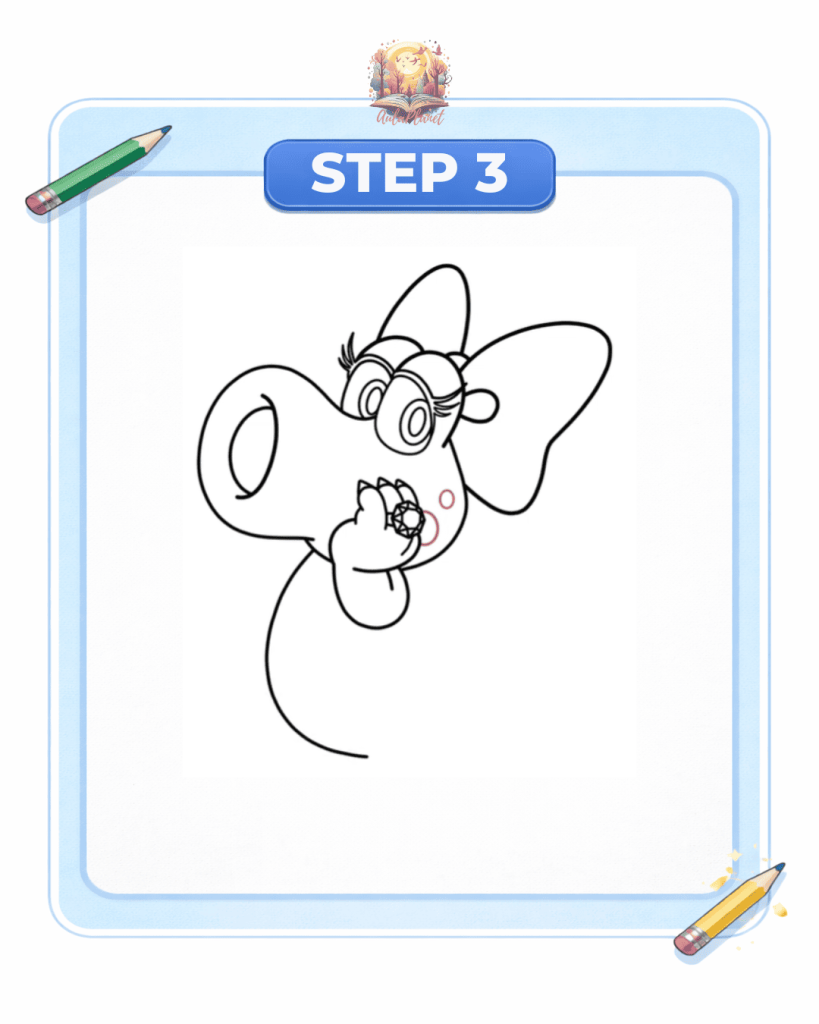 how to draw birdo step 3 hand ring body guide