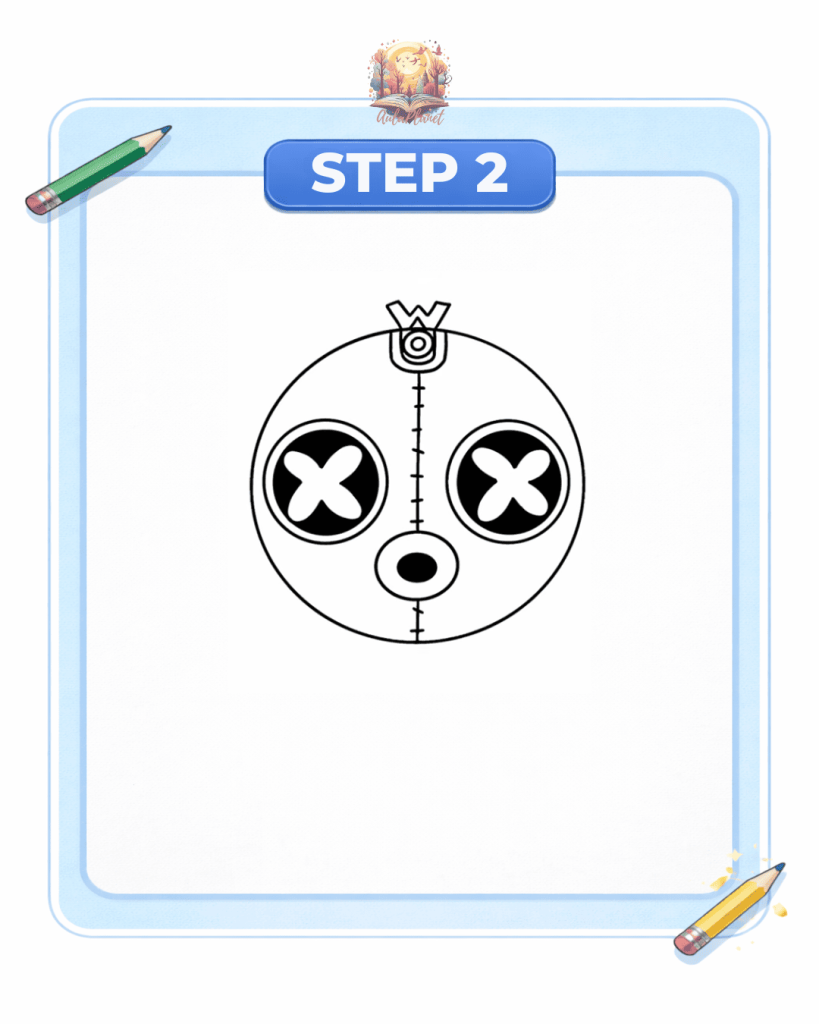 how to draw loopsy noodle step 2 mouth eyes face details