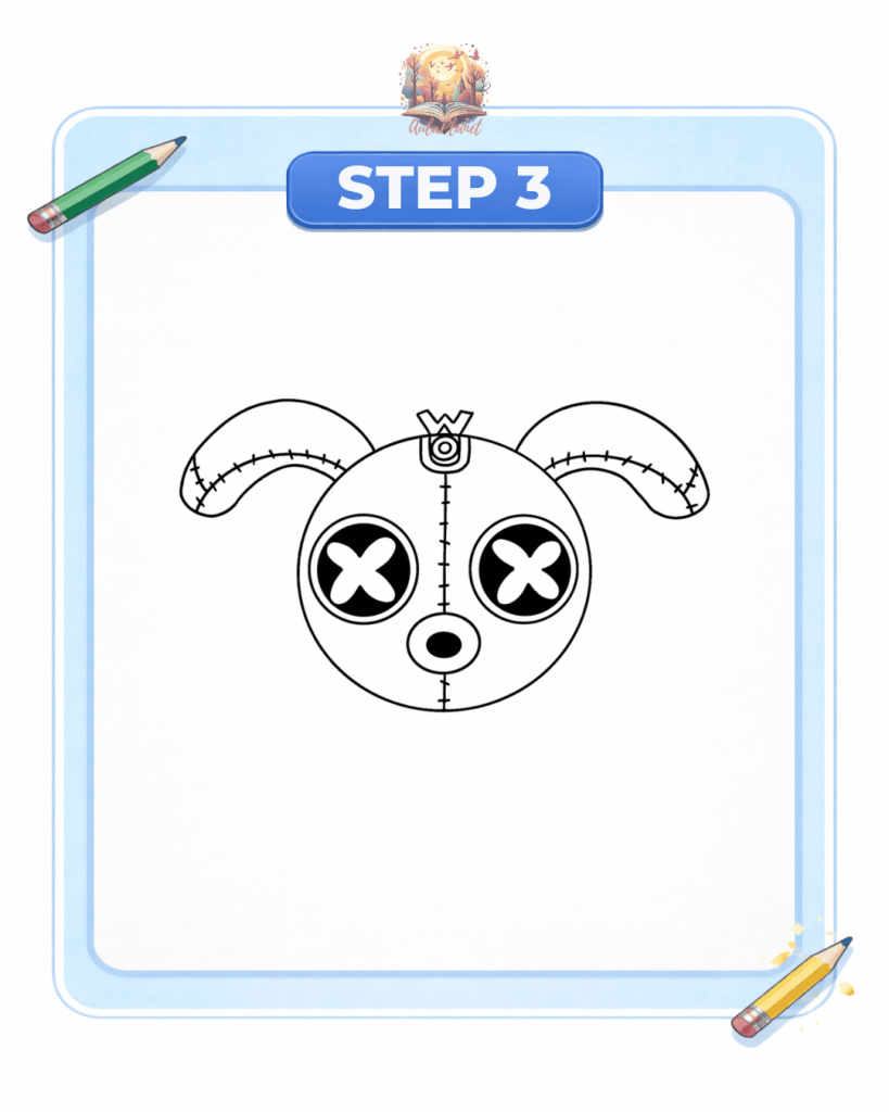 how to draw loopsy noodle step 3 ears plush character
