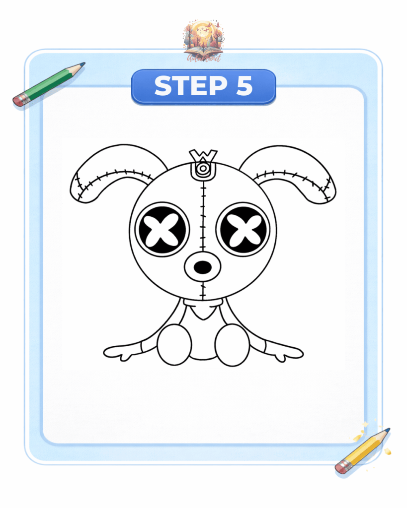 how to draw loopsy noodle step 5 arms hands final drawing